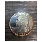1998 Silver U.S. Quarter Dollar Coin