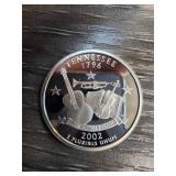 2002 Tennessee Silver Proof Quarter