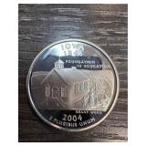 2004 Iowa State Quarter in Silver Proof
