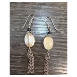 Sterling Silver Dangle Earrings with Beads