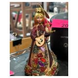 Hand-Painted Glass Angel Ornament