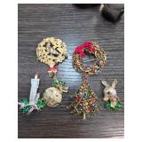 Holiday-Themed Brooches