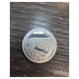 2014 Silver US Quarter " Shenandoah Design