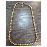 Gold-Fill Beaded Necklace with Round Clasp