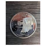 2002 Indiana Silver State Quarter Proof Coin