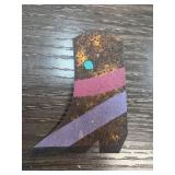 Metal Boot-Shaped Pin by Ivan Barnett