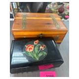 Wooden and Black Lacquered Jewelry Boxes