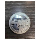 2014 Everglades Silver Quarter Dollar