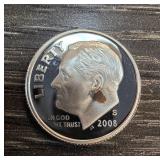 2008 Silver Roosevelt Dime Proof Coin