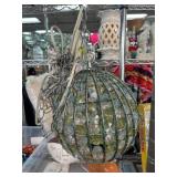 Hanging Orb Pendant Light with Clear Beads