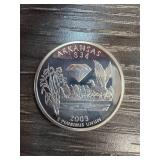 2003 Arkansas Silver Proof State Quarter