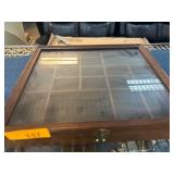 Wooden Display Case With Glass Lid