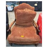 Upholstered Armchair With Wood Frame