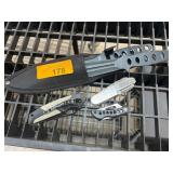 Three Folding Knives and Throwing Set