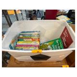 Dr. Seuss Books in Plastic Bin