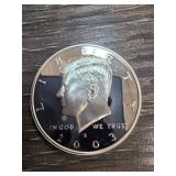 2003 Silver Kennedy Half Dollar Coin