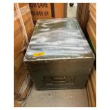 Metal Storage Box With Hinged Lid