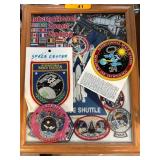 Framed Collection of Space Shuttle Patches