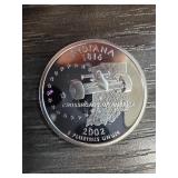 2002 Indiana State Quarter in Silver