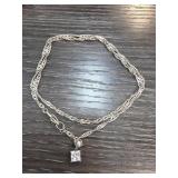 Sterling Silver Pendant w Non Silver Chain