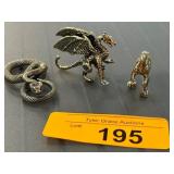 Metallic Miniature Animal Figures