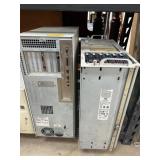Two Vintage Computer Towers With Drives