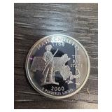 2000 Massachusetts Silver Quarter-Dollar Coin