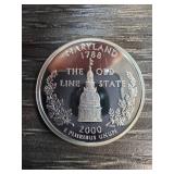 Maryland State 2000 Silver Quarter Coin