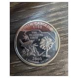 South Carolina 2000 Silver Quarter