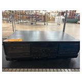 Technics Dual Cassette Deck Player Black