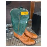 Two-Tone Leather Cowboy Boots