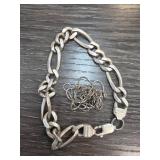 Sterling Silver Chain Bracelet and Broken Chain