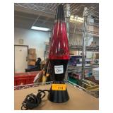 Red Lava Lamp with Black Base