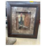 Framed 3D Art of Western Boot Design