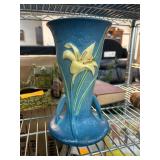 Roseville Pottery Blue Iris Vase