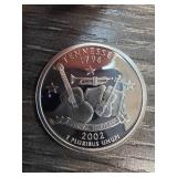 2002 Tennessee State Quarter in Silver