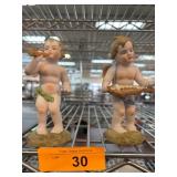 Ardalt Hand-Painted Cherub Figurines Pair