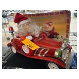 Battery-Operated Santa Claus Driving Car Toy