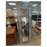 Rectangular Decorative Mirror With Gemstone Accent
