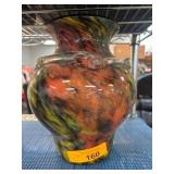 Multicolored Art Glass Vase