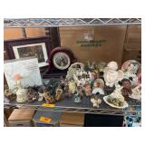 Figurines, Clock, and Artwork Collection