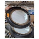 Round Wall Mirrors in Wooden Frames