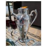 Silver-Plated Beverage Pitcher with Spout