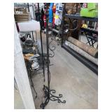 Black Wrought Iron Floor Planter Hanger