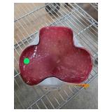 Murano-Style Art Glass Bowl with Red Interior