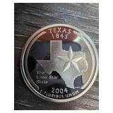 2004 Texas State Quarter in Silver Proof