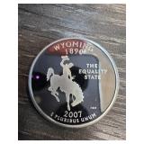 2007 Wyoming State Quarter in Silver Proof