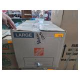 Clothes in Large Home Depot Box
