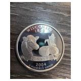 2004 Wisconsin Silver State Quarter Proof