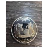 2004 Wisconsin State Quarter Coin in Silver